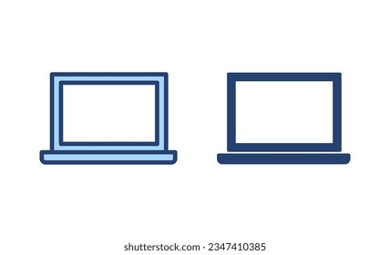 Vector de icono de portátil. símbolo y signo de equipo