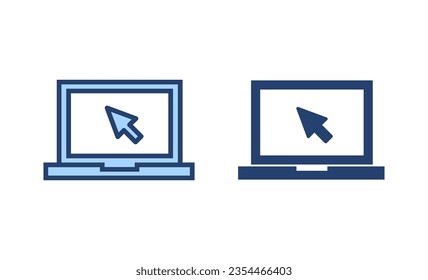 Laptop icon vector. computer sign and symbol