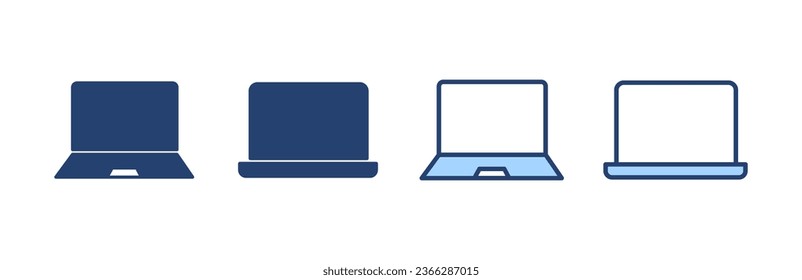 Laptop icon vector. computer sign and symbol