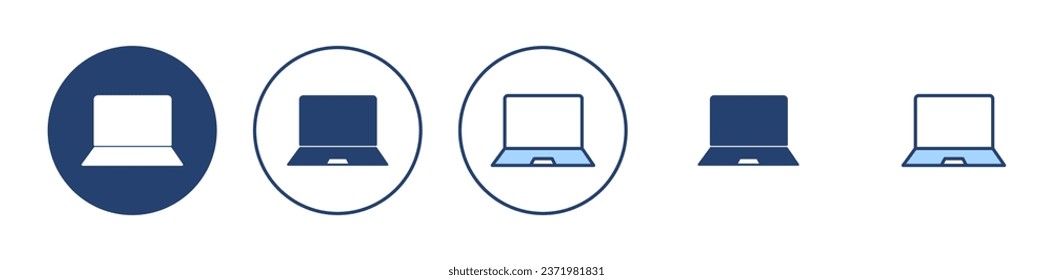 Vector de icono de portátil. símbolo y signo de equipo