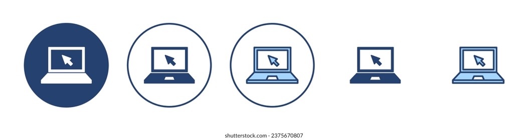 Laptop icon vector. computer sign and symbol