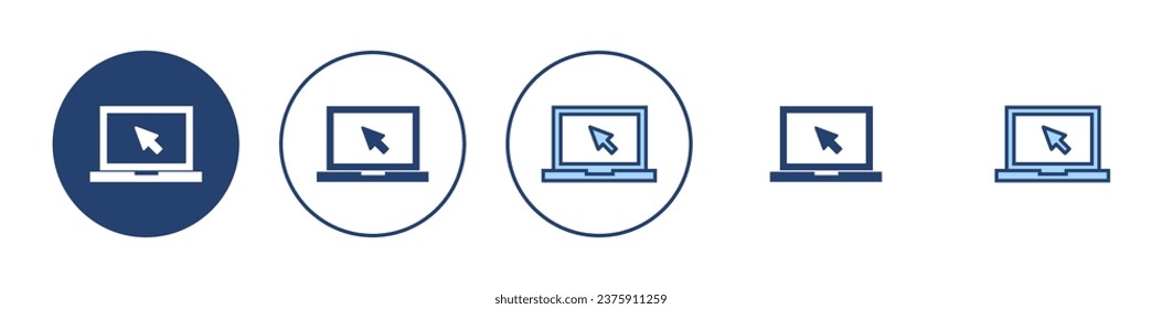 Laptop icon vector. computer sign and symbol
