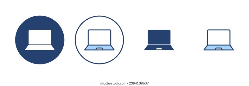 Laptop icon vector. computer sign and symbol