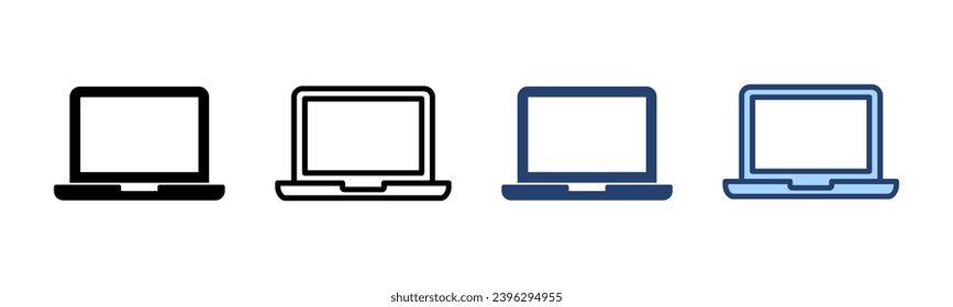 Laptop icon vector. computer sign and symbol