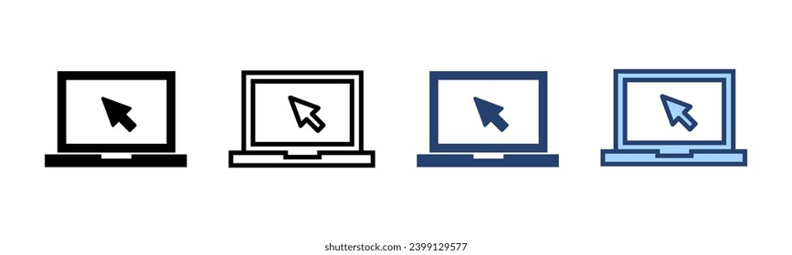 Vector de icono de portátil. símbolo y signo de equipo