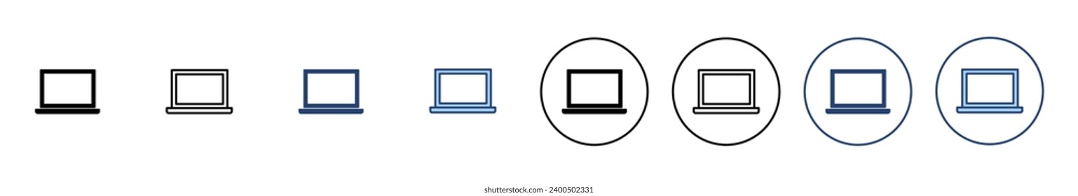 Laptop icon vector. computer sign and symbol