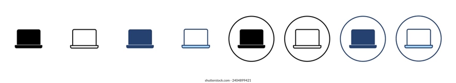 Laptop icon vector. computer sign and symbol