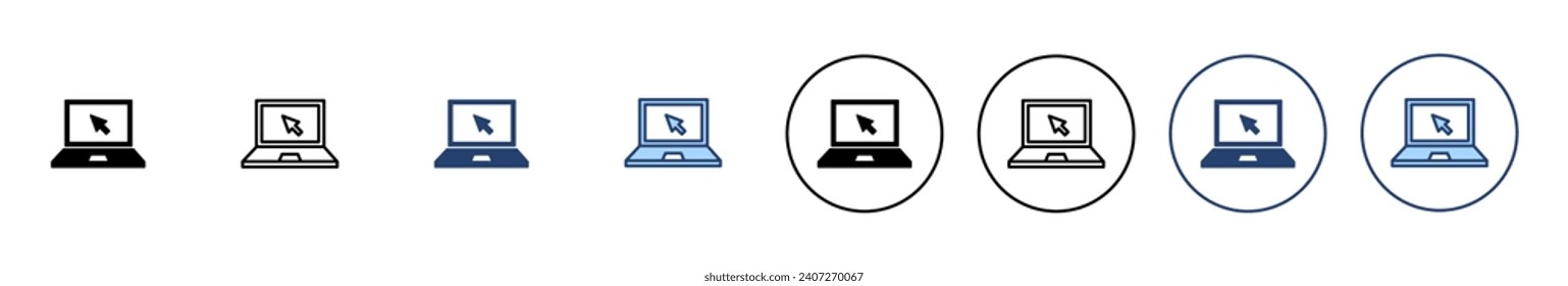Laptop icon vector. computer sign and symbol
