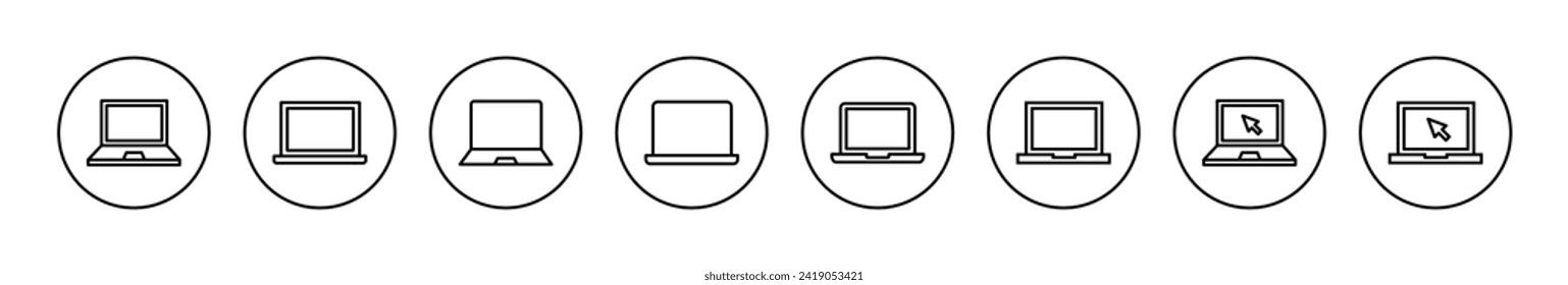 Laptop icon vector. computer sign and symbol