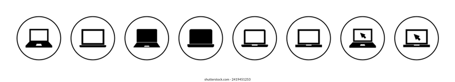 Laptop icon vector. computer sign and symbol