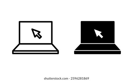 Laptop icon vector. computer sign and symbol
