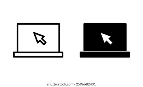 Laptop icon vector. computer sign and symbol