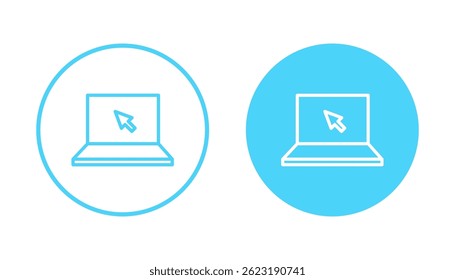 Laptop icon vector. computer sign and symbol