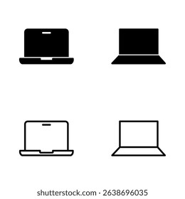 Laptop icon vector. computer sign and symbol