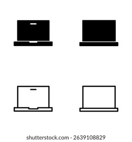 Laptop icon vector. computer sign and symbol