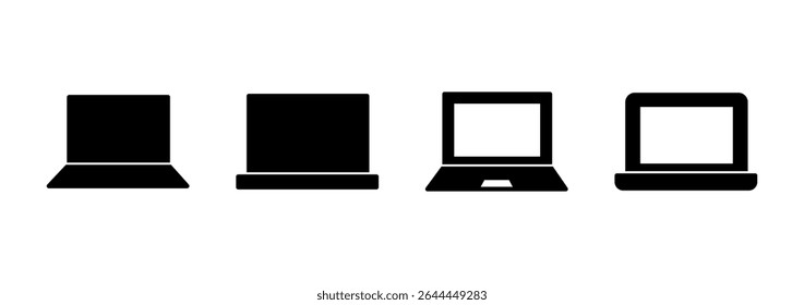 Laptop icon vector. computer sign and symbol