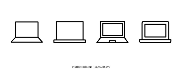 Laptop icon vector. computer sign and symbol