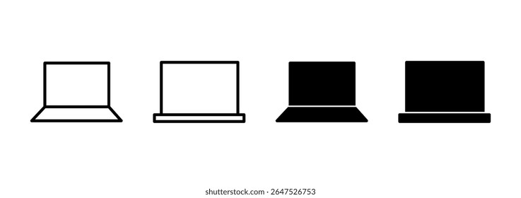 Laptop icon vector. computer sign and symbol