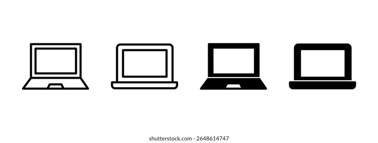 Laptop icon vector. computer sign and symbol