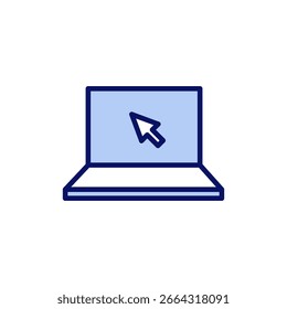 Vector del icono del ordenador portátil. símbolo y símbolo del ordenador
