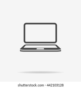 Laptop icon. Vector concept illustration for design.