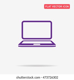 Laptop icon. Vector concept illustration for design.
