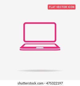 Laptop icon. Vector concept illustration for design.