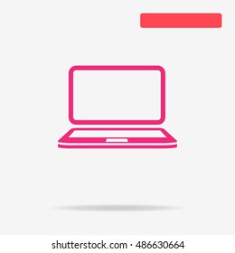 Laptop icon. Vector concept illustration for design.