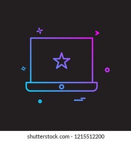 laptop icon vector design 