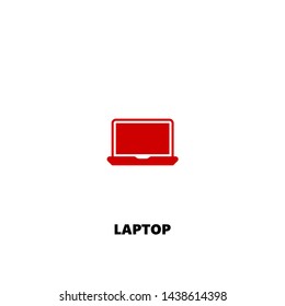 laptop icon. laptop vector design. sign design. red color