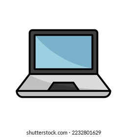 laptop icon vector design template in white background
