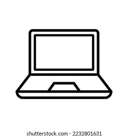 plantilla de diseño de vectores de icono de portátil en fondo blanco