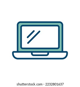 laptop icon vector design template in white background