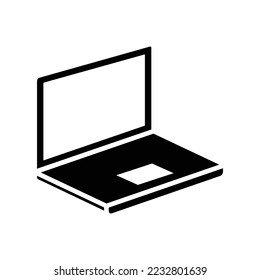 plantilla de diseño de vectores de icono de portátil en fondo blanco