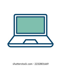 Laptop-Symbol, Vektordesign-Vorlage auf weißem Hintergrund