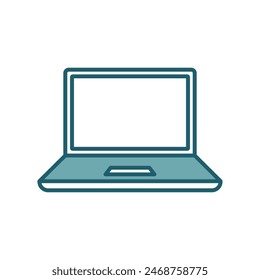 Laptop-Symbol Vektorgrafik Design Vorlage Einfach und sauber
