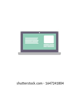 laptop icon vector drawing design