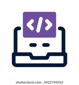 icono del portátil. icono de doble tono vectorial para tu sitio web, móvil, presentación y diseño de logotipo.