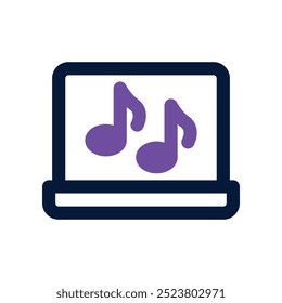 laptop icon. vector dual tone icon for your website, mobile, presentation, and logo design.