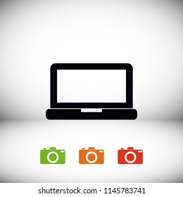 Laptop icon, Vector EPS 10 illustration style