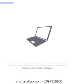 laptop icon, Vector  Eps 10. Lorem Ipsum Design Flat
