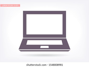 laptop icon, Vector Eps 10 . Lorem Ipsum Flat Design
