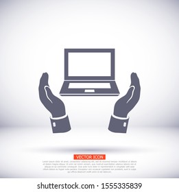 laptop icon, Vector Eps 10 . Lorem Ipsum Flat Design