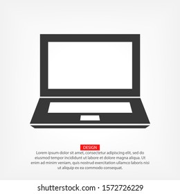 laptop icon, Vector Eps 10 . Lorem Ipsum Flat Design