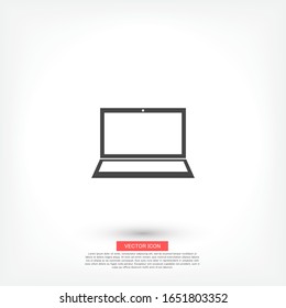 icono del portátil, Vector Eps 10. Diseño plano Lorem Ipsum