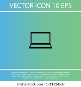 Laptop-Icon, Vektorillustration Eps10. Lorem Ipsum-Flachdesign 