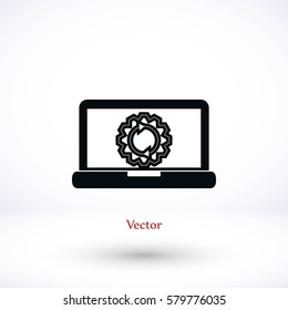 Laptop icon, Vector EPS 10 illustration style