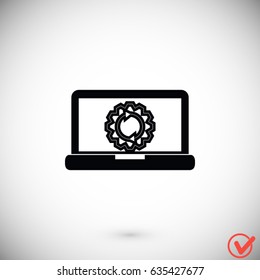 Laptop icon, Vector EPS 10 illustration style