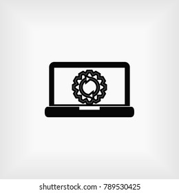 Laptop icon, Vector EPS 10 illustration style