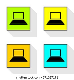 Laptop Icon Vector EPS10, Great for any use.